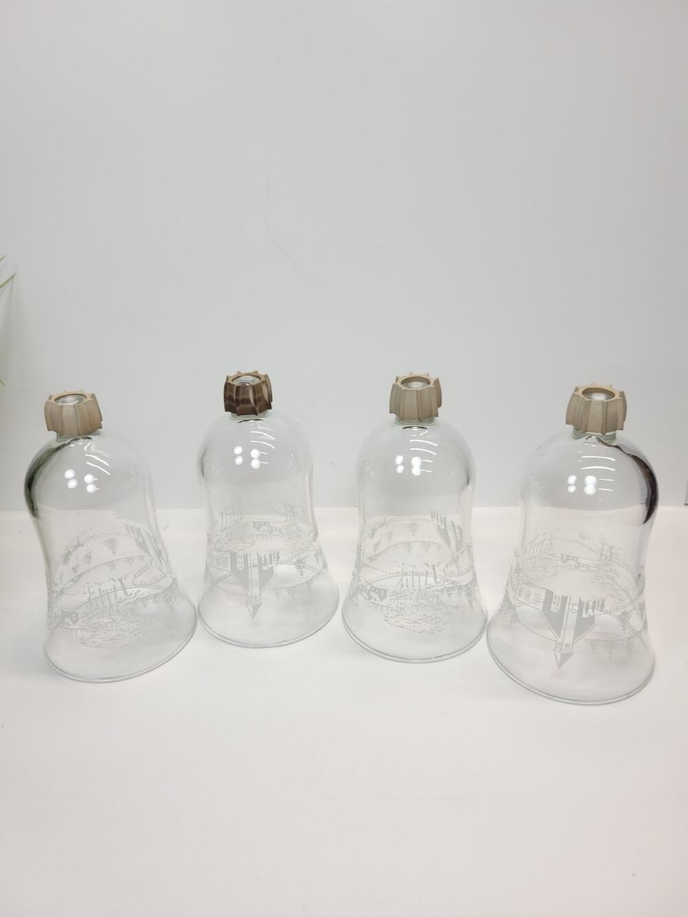 Vintage Homco Church In The Wildwood Peg Votive Candle Holders Set of 4 #1151